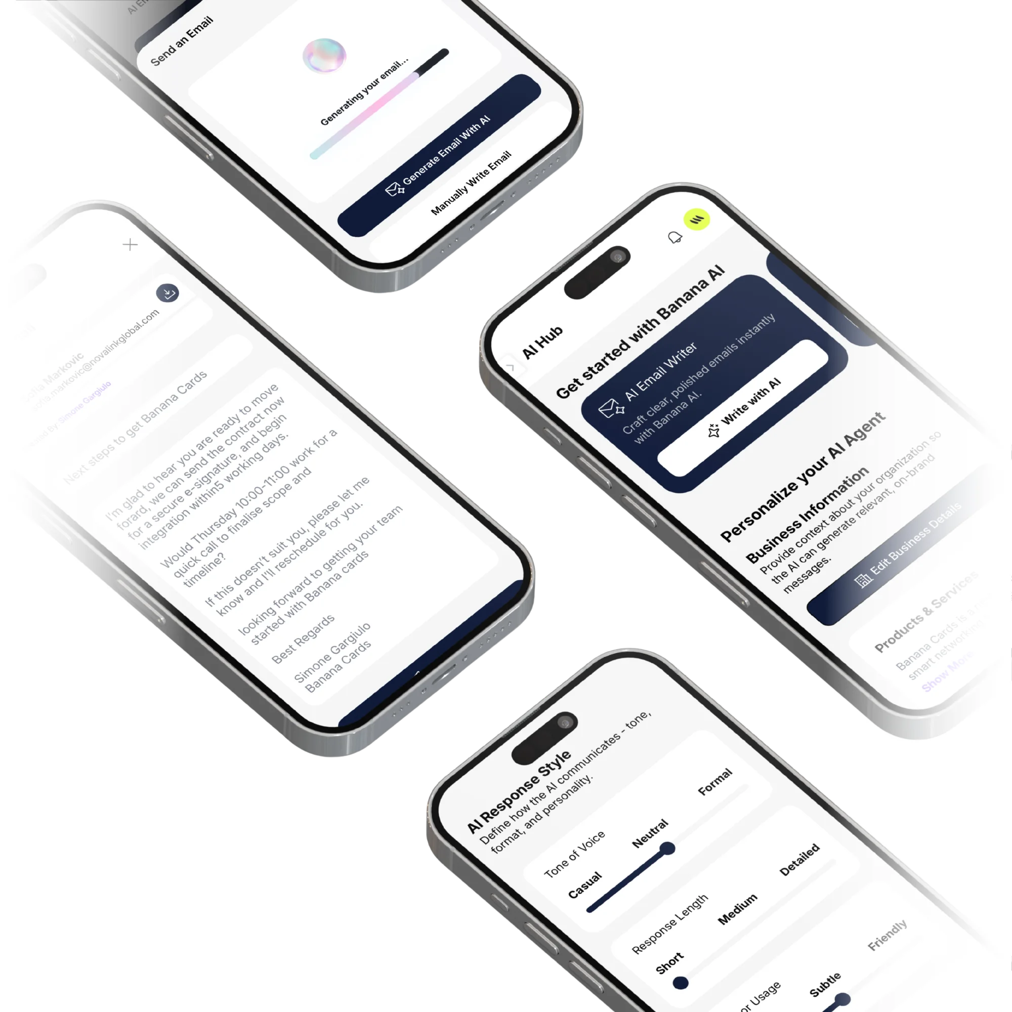 Central AI model registry on banana.cards choosing which LLM powers each feature with per-feature cost limits