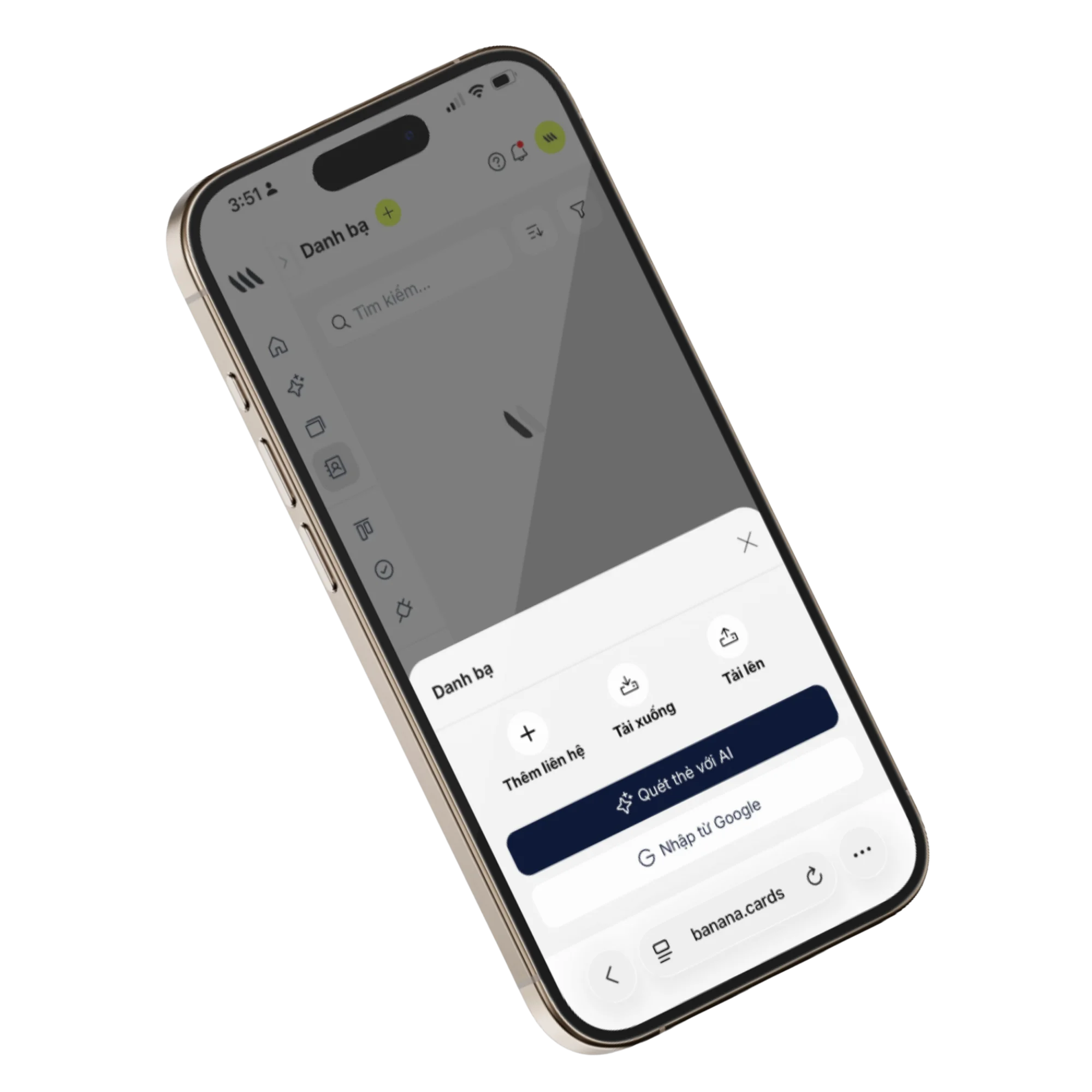 Unified lead-capture inbox on banana.cards receiving NFC taps, QR scans, form submits and paper-card scans