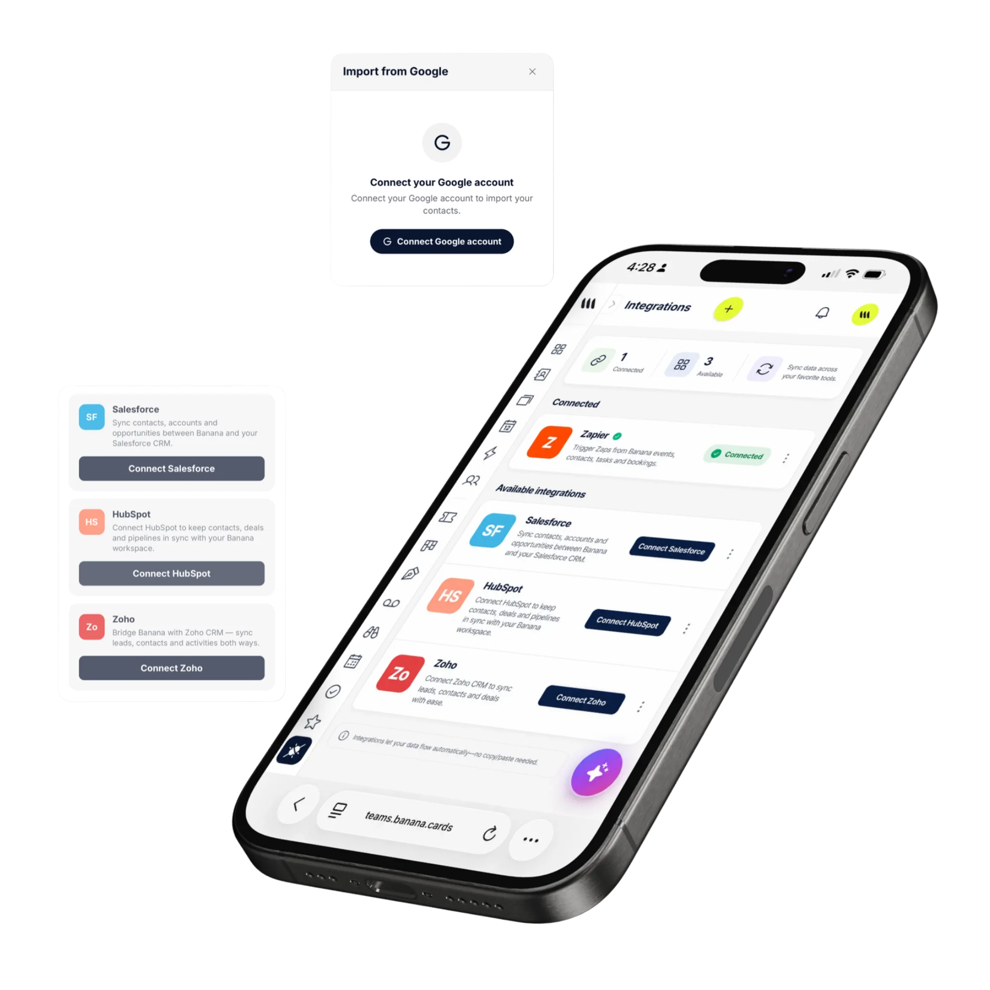 Two-way contact and calendar sync with per-record sync log and conflict resolution